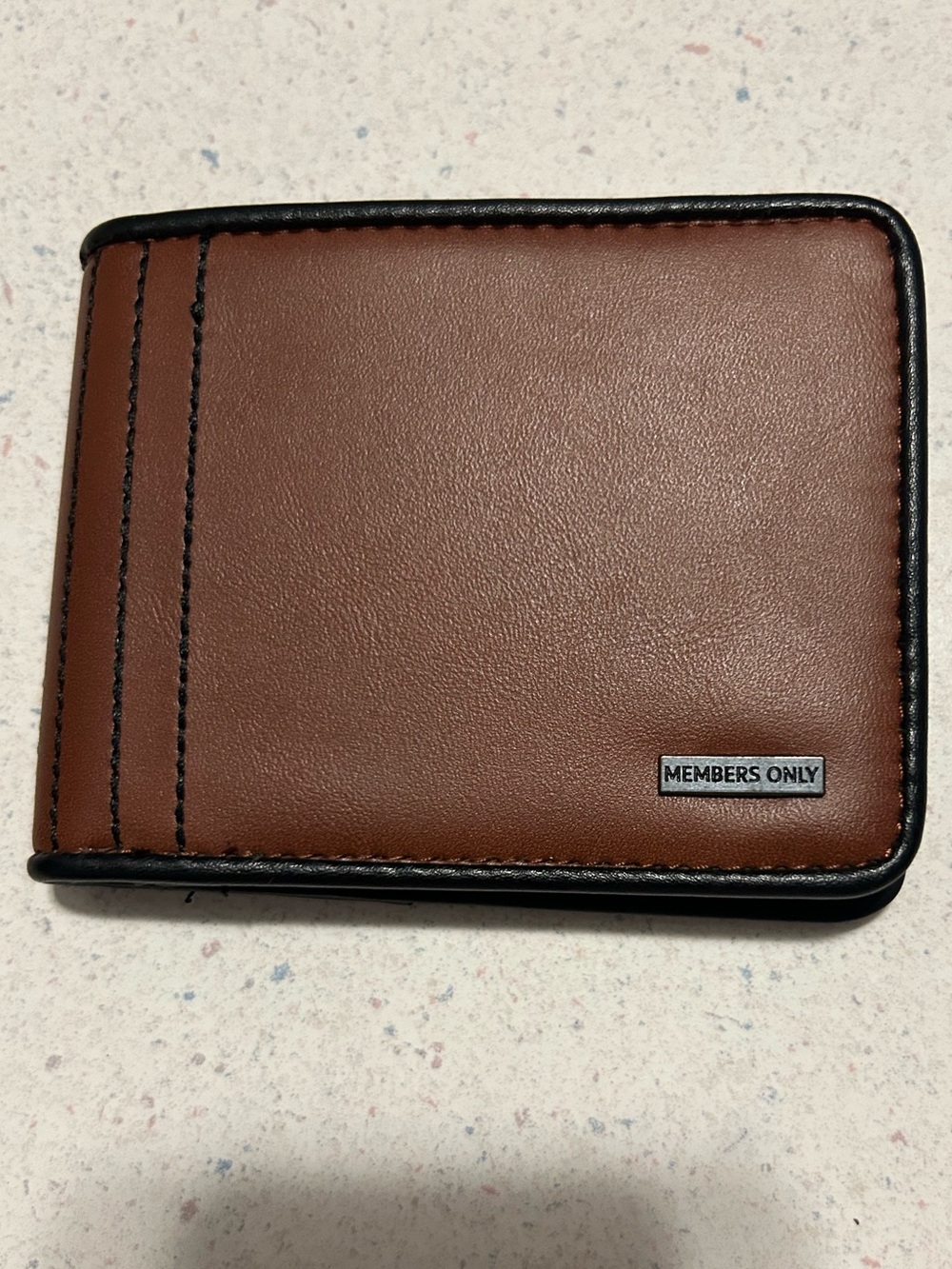 Members Only Brown and Black Bi-Fold Card Wallet